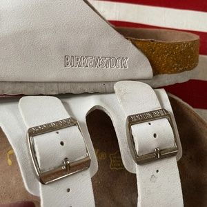Birkenstock white Arizona sandal 36